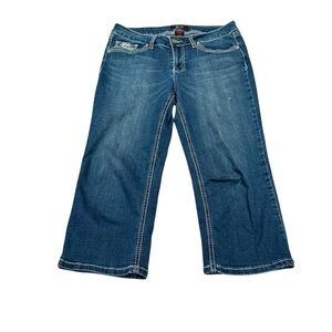 Earl Jean Women’s Embellished Capri Jeans Size 8 Petite